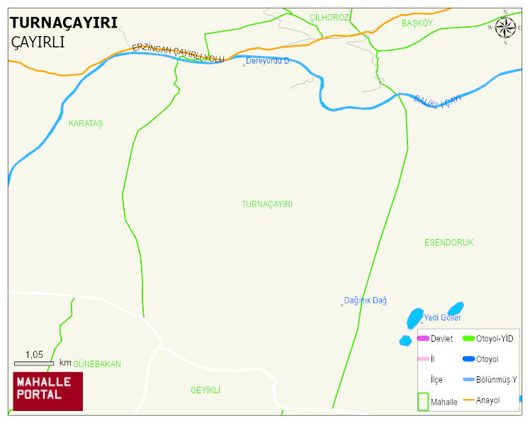 TURNAÇAYIRI Köyü Haritası | Mahalle Sokak Haritası