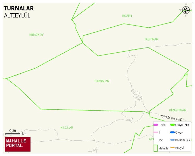 TURNALAR Mahallesi Haritası | Coğrafi Yapı ve Detaylı Haritası