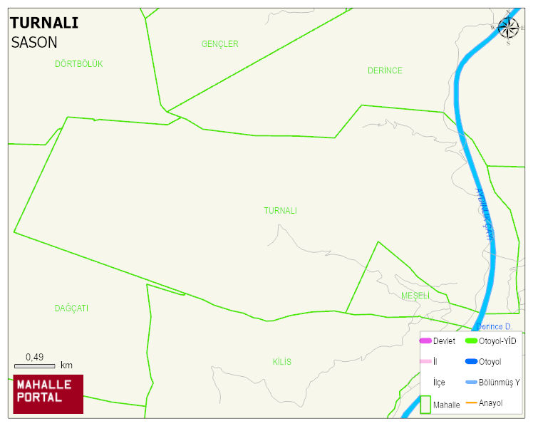 TURNALI Köyü Haritası | İnteraktif Köy ve Mahalle Sınırları