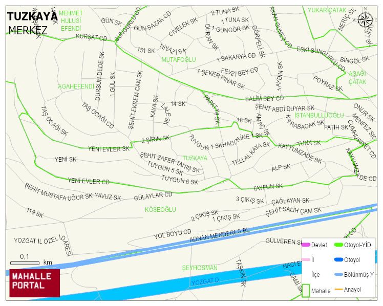 TUZKAYA Mahallesi Haritası | Detaylı Köy ve Mahalle Görünümü
