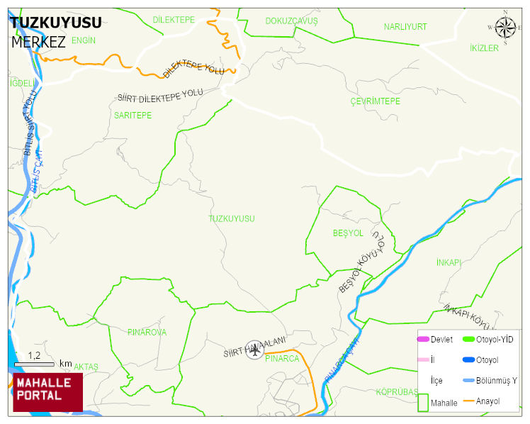 TUZKUYUSU Köyü Haritası | Coğrafi Yapı ve Detaylı Haritası