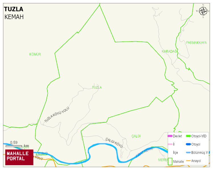 TUZLA Köyü Haritası | Mahalle ve Köy Sınırı