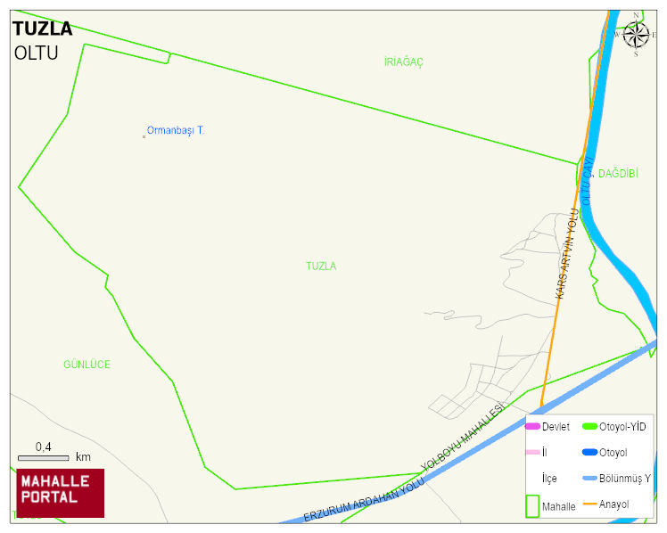 TUZLA Mahallesi Haritası | İnteraktif Köy ve Mahalle Sınırları