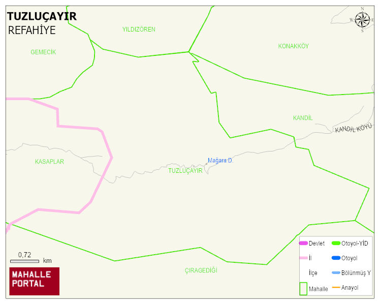 TUZLUÇAYIR Köyü Haritası | İnteraktif Köy ve Mahalle Sınırları