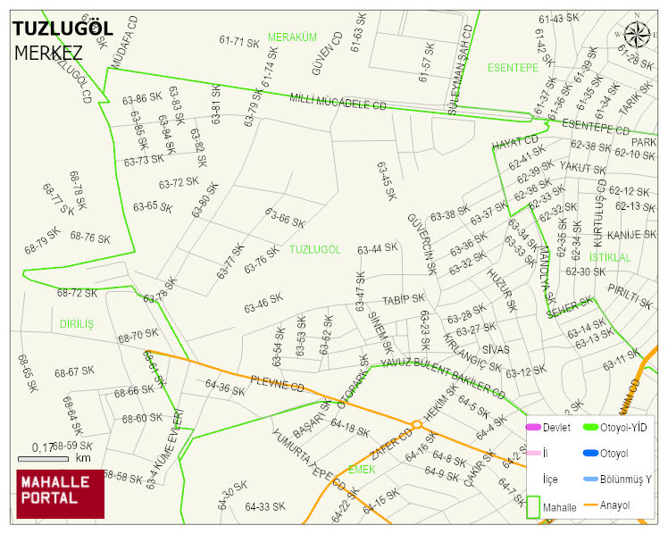 TUZLUGÖL Mahallesi Haritası | Mahalle ve Köy Sınırı