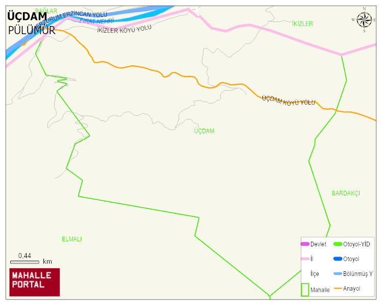 ÜÇDAM Köyü Haritası | Mahalle Sokak Haritası