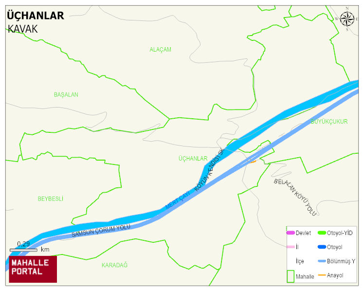 ÜÇHANLAR Mahallesi Haritası | Detaylı Köy ve Mahalle Görünümü
