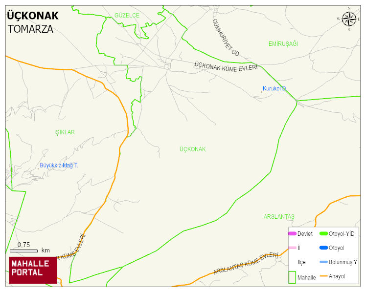 ÜÇKONAK Mahallesi Haritası | Güncel Mahalle ve Köy Haritası