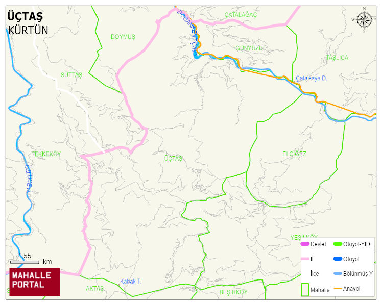 ÜÇTAŞ Köyü Haritası | Uydu Görüntüsü ve Harita Detayları