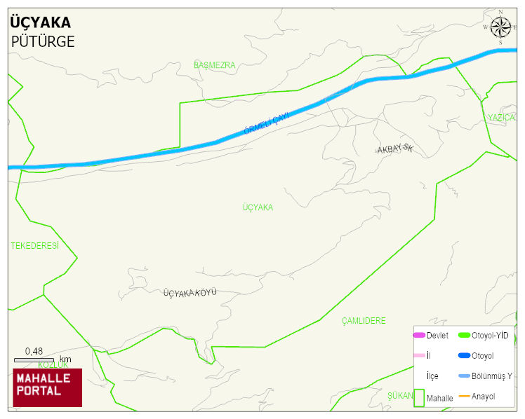 ÜÇYAKA Mahallesi Haritası | Mahalle Sokak Haritası
