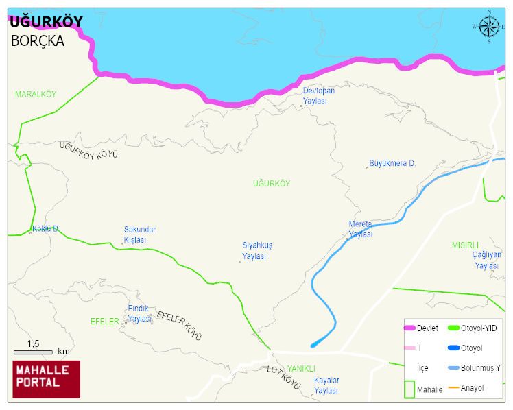 UĞURKÖY Köyü Haritası | Mahalle Sokak Haritası