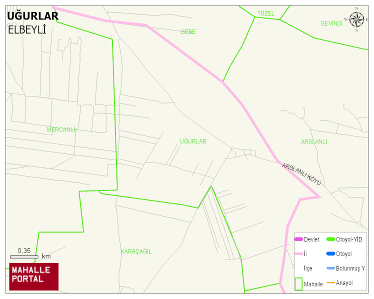 UĞURLAR Köyü Haritası | Güncel Mahalle ve Köy Haritası