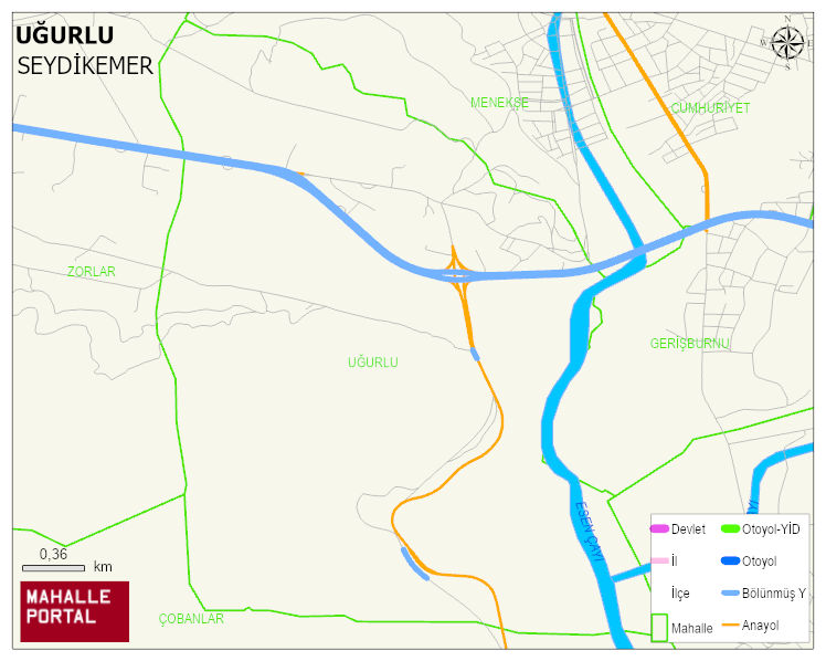 UĞURLU Mahallesi Haritası | Sayısal Bölge Görünümü