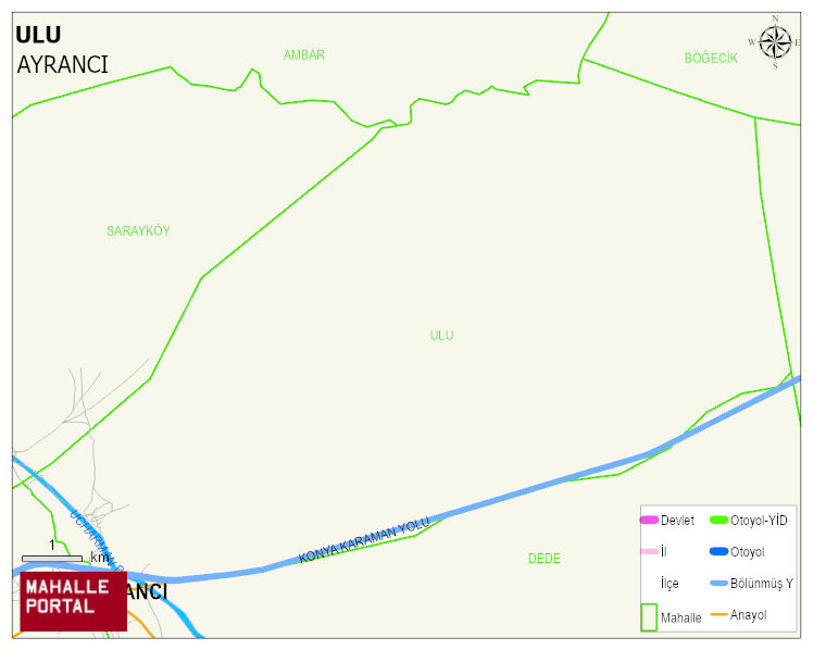 ULU Mahallesi Haritası | Detaylı Köy ve Mahalle Görünümü