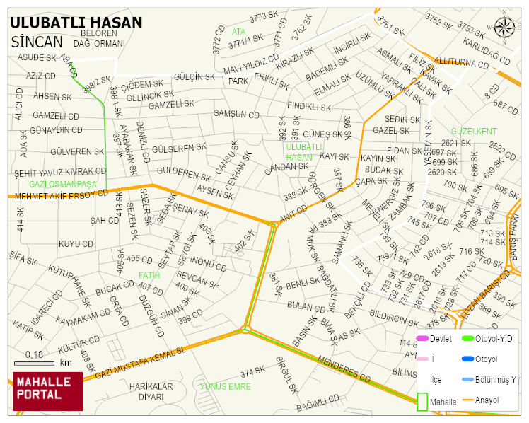 ULUBATLI HASAN Mahallesi Haritası | Dağlar, Ovalar ve Akarsu Bilgileri
