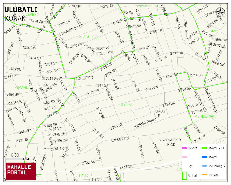 ULUBATLI Mahallesi Haritası | Detaylı Köy ve Mahalle Görünümü
