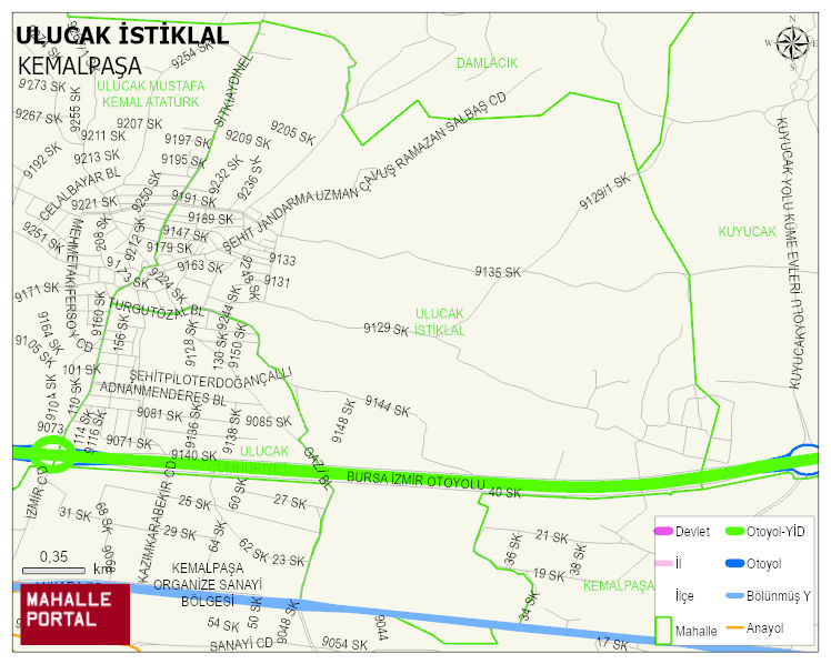 ULUCAK İSTİKLAL Mahallesi Haritası | Yükselti ve Doğa Özellikleri