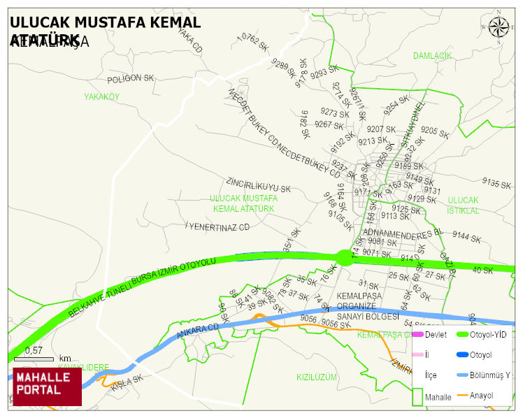 ULUCAK MUSTAFA KEMAL ATATÜRK Mahallesi Haritası | Sayısal Bölge Görünümü