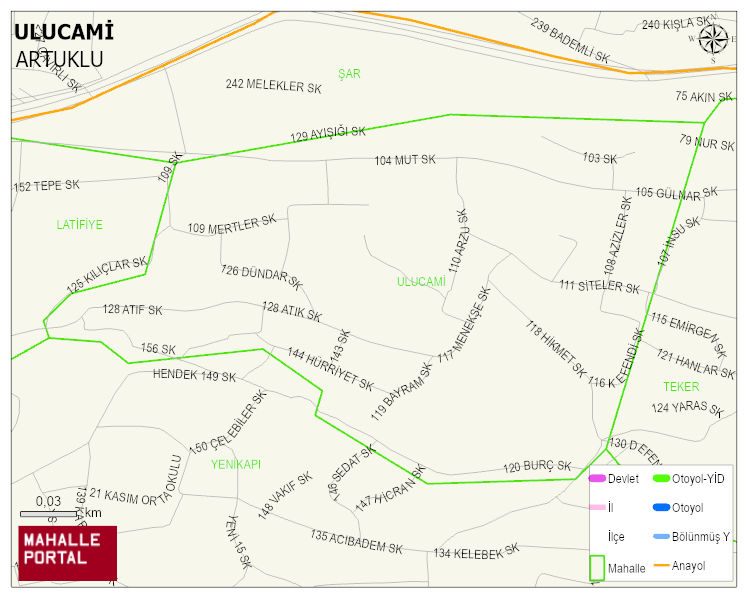 ULUCAMİ Mahallesi Haritası | İnteraktif Köy ve Mahalle Sınırları