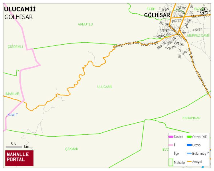 ULUCAMİİ Mahallesi Haritası | Dağlar, Ovalar ve Akarsu Bilgileri