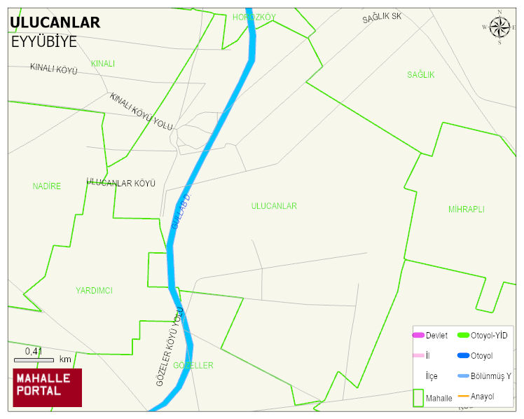 ULUCANLAR Mahallesi Haritası | Mahalle ve Köy Sınırı