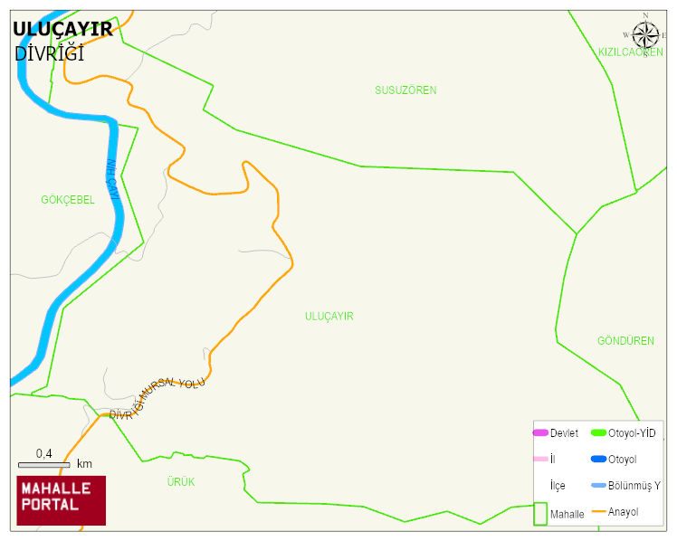 ULUÇAYIR Köyü Haritası | Mahalle Sokak Haritası