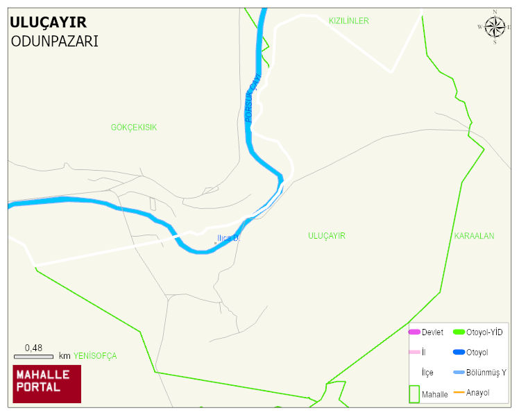 ULUÇAYIR Mahallesi Haritası | İnteraktif Köy ve Mahalle Sınırları