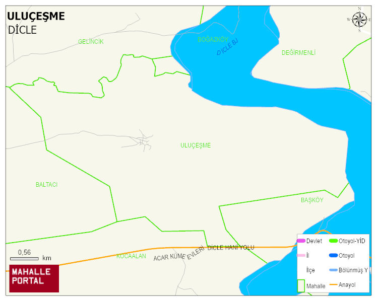 ULUÇEŞME Mahallesi Haritası | Detaylı Köy ve Mahalle Görünümü