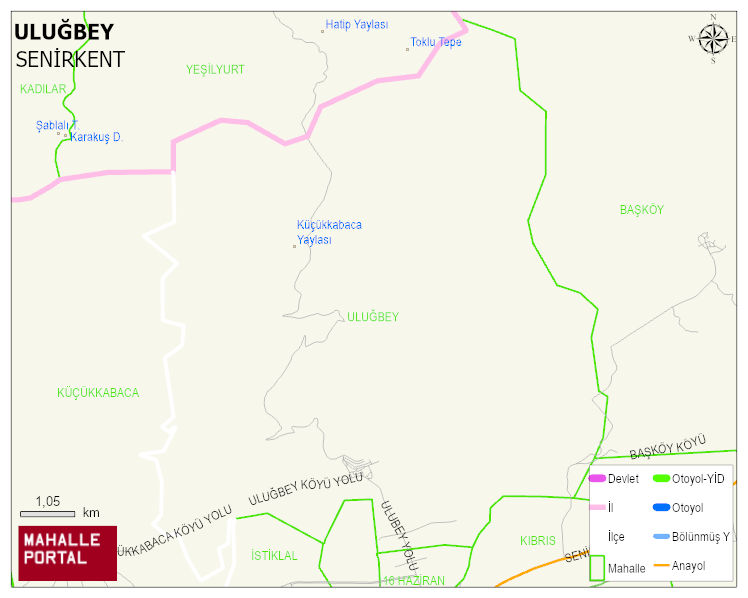 ULUĞBEY Köyü Haritası | İnteraktif Köy ve Mahalle Sınırları