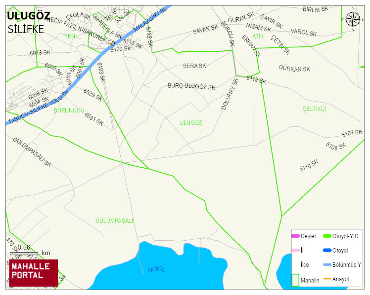 ULUGÖZ Mahallesi Haritası | Sayısal Bölge Görünümü