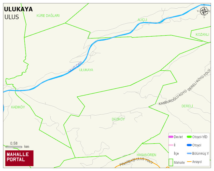 ULUKAYA Köyü Haritası | İnteraktif Köy ve Mahalle Sınırları