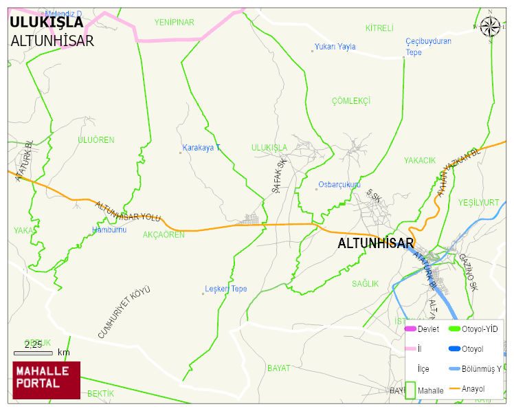 ULUKIŞLA Köyü Haritası | Dağlar, Ovalar ve Akarsu Bilgileri