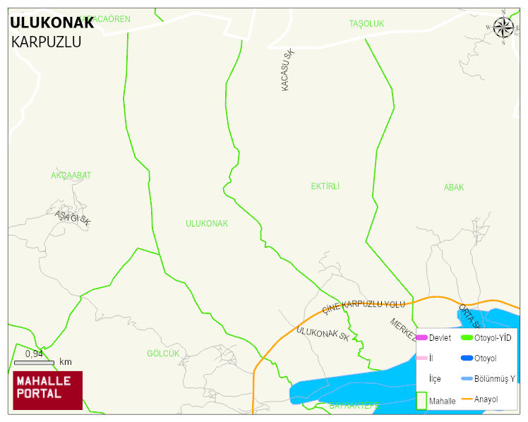 ULUKONAK Mahallesi Haritası | Sayısal Bölge Görünümü