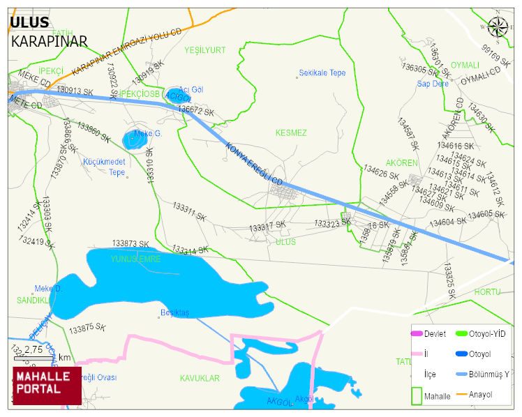 ULUS Mahallesi Haritası | İnteraktif Köy ve Mahalle Sınırları