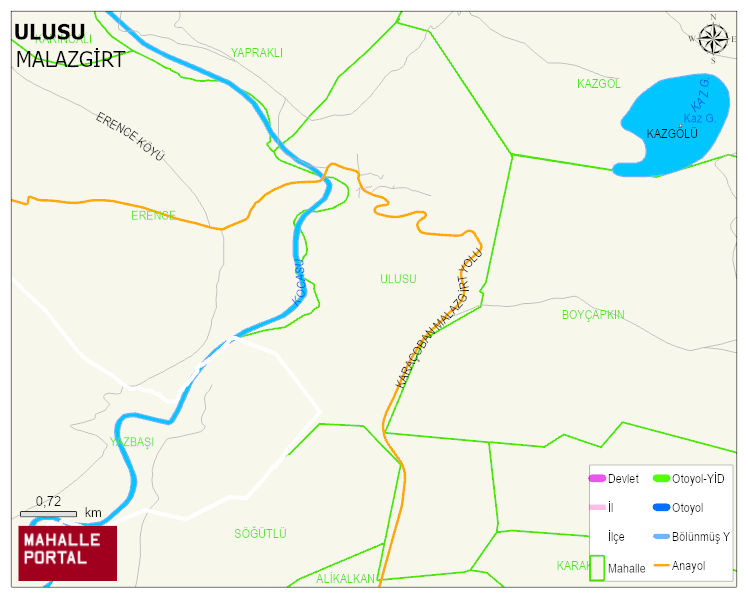 ULUSU Köyü Haritası | İnteraktif Köy ve Mahalle Sınırları