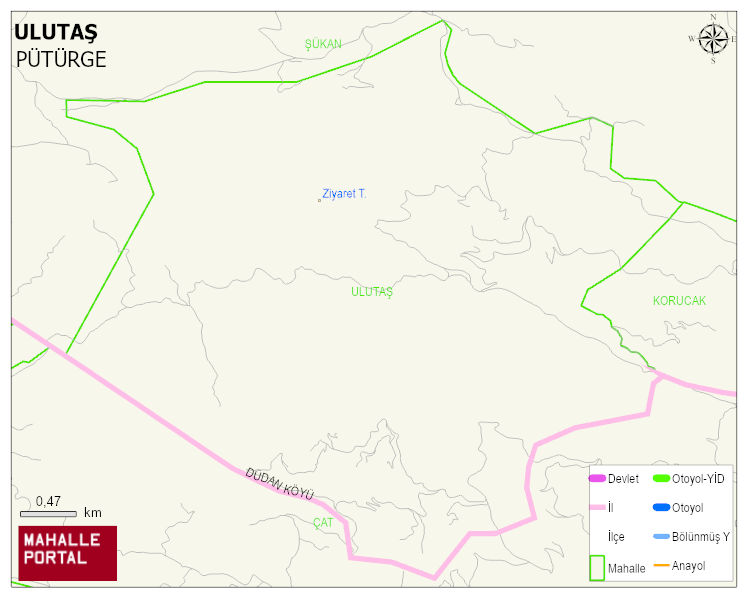ULUTAŞ Mahallesi Haritası | Sayısal Bölge Görünümü