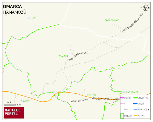 OMARCA Köyü Haritası | Detaylı Köy ve Mahalle Görünümü