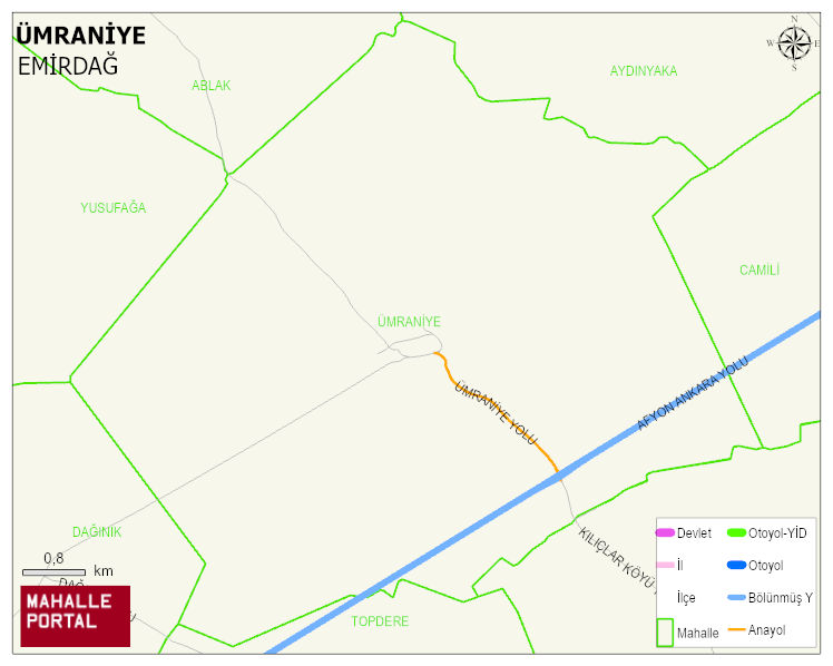 ÜMRANİYE Köyü Haritası | İnteraktif Köy ve Mahalle Sınırları