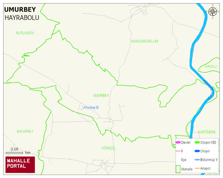 UMURBEY Mahallesi Haritası | İnteraktif Köy ve Mahalle Sınırları