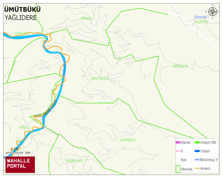 ÜMÜTBÜKÜ Köyü Haritası | Mahalle ve Köy Sınırı