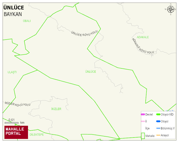 ÜNLÜCE Köyü Haritası | Sayısal Bölge Görünümü