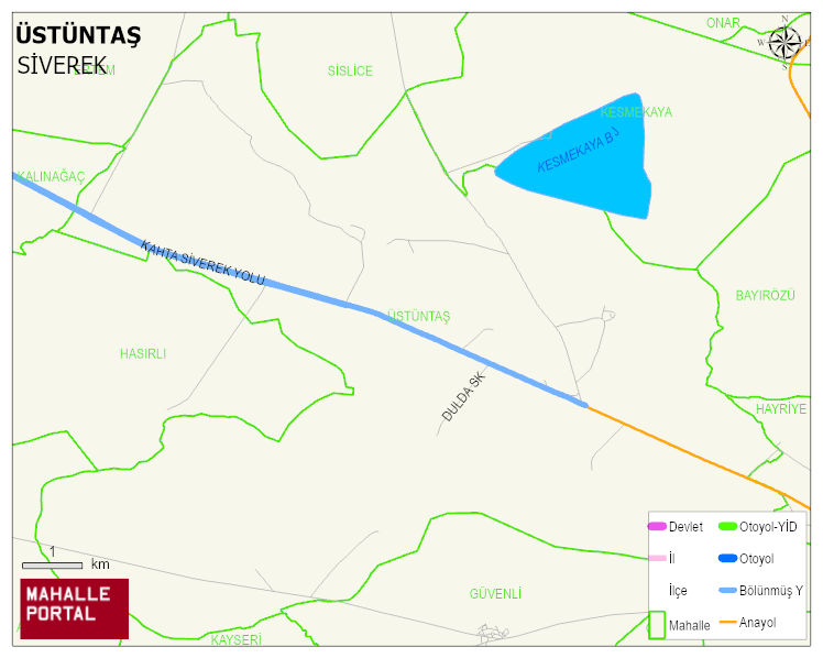 ÜSTÜNTAŞ Mahallesi Haritası | Sayısal Bölge Görünümü