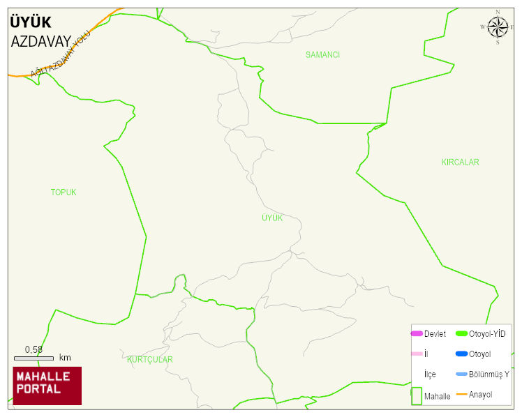 ÜYÜK Köyü Haritası | İnteraktif Köy ve Mahalle Sınırları
