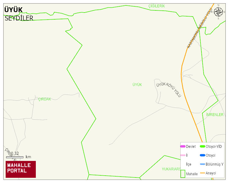 ÜYÜK Köyü Haritası | Sayısal Bölge Görünümü