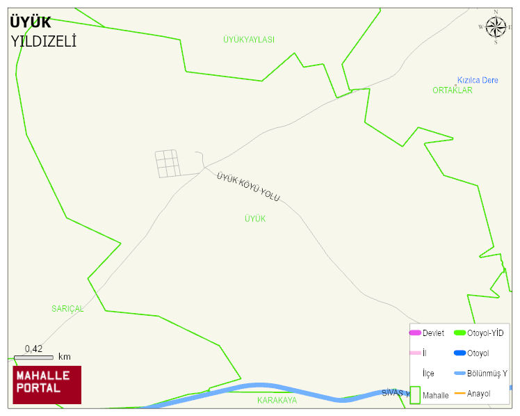 ÜYÜK Köyü Haritası | Coğrafi Yapı ve Detaylı Haritası