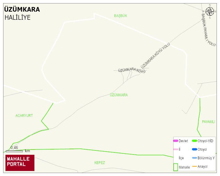 ÜZÜMKARA Mahallesi Haritası | Güncel Mahalle ve Köy Haritası