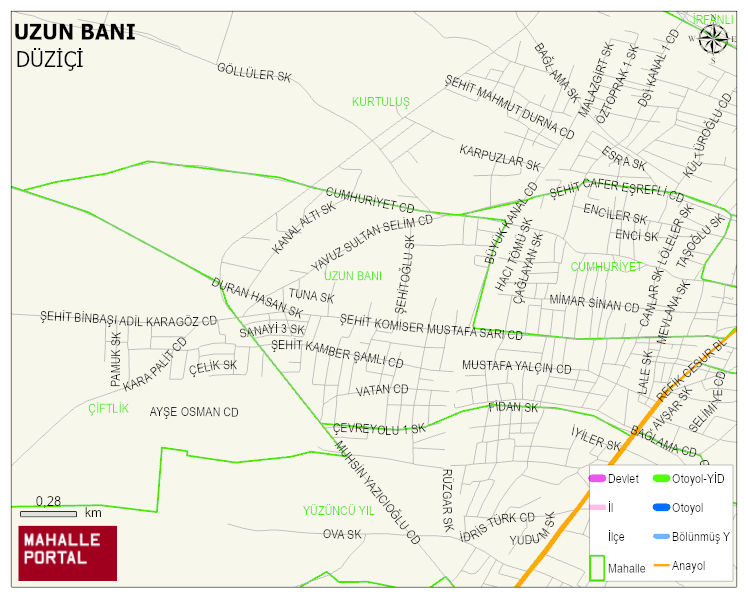 UZUN BANI Mahallesi Haritası | Güncel Mahalle ve Köy Haritası