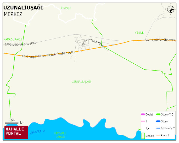 UZUNALİUŞAĞI Köyü Haritası | İnteraktif Köy ve Mahalle Sınırları