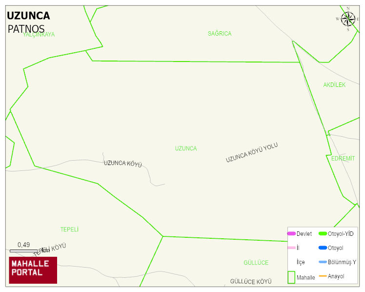 UZUNCA Köyü Haritası | Güncel Mahalle ve Köy Haritası