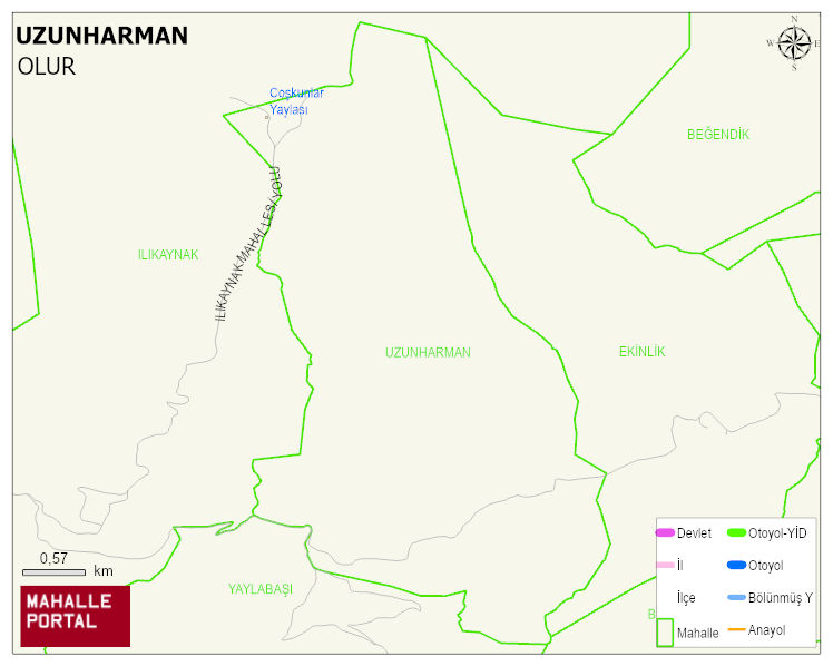 UZUNHARMAN Mahallesi Haritası | Mahalle ve Köy Sınırı